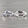 Natural Gems White Color Zircon 1.72 Ct. 2 Pcs. Marquise