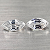 Natural Gems White Color Zircon 2.11 Ct. 2 Pcs. Marquise