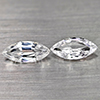 Natural Gems White Color Zircon 1.52 Ct. 2 Pcs. Marquise