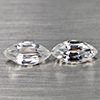 Natural Gems White Color Zircon 1.65 Ct. 2 Pcs. Marquise Shape 8 x 4.1 Mm.