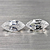 Natural Gems White Color Zircon 1.86 Ct. 2 Pcs. Marquise Shape 8.2 x 4 Mm.