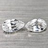 Natural Gems White Color Zircon 0.75 Ct. 2 Pcs. Pear Shape 5.2 x 3.1 Mm.