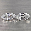Natural Gems White Color Zircon 1.57 Ct. 2 Pcs. Marquise