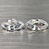 Natural Gems White Color Zircon 1.48 Ct. 2 Pcs. Marquise