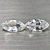 Natural Gems White Color Zircon 1.68 Ct. 2 Pcs. Marquise