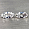 Natural Gems White Color Zircon 1.47 Ct. 2 Pcs. Marquise
