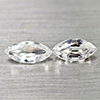 Natural Gems White Color Zircon 1.59 Ct. 2 Pcs. Marquise