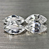 3.07 Ct. 4 Pcs. Marquise Natural Gems White Color Zircon