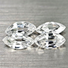 2.41 Ct. 4 Pcs. Marquise Natural Gems White Color Zircon