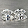 2.78 Ct. 4 Pcs. Marquise Natural Gems White Color Zircon