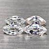 2.59 Ct. 4 Pcs. Marquise Natural Gems White Color Zircon