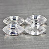 2.45 Ct. 4 Pcs. Marquise Natural Gems White Color Zircon