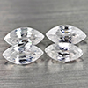 2.59 Ct. 4 Pcs. Marquise Natural Gems White Color Zircon