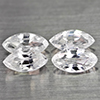 2.59 Ct. 4 Pcs. Marquise Natural Gems White Color Zircon