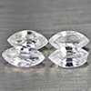 2.37 Ct. 4 Pcs. Marquise Natural Gems White Color Zircon