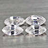 2.70 Ct. 4 Pcs. Marquise Natural Gems White Color Zircon