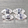 2.75 Ct. 4 Pcs. Marquise Natural Gems White Color Zircon
