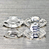 2.39 Ct. 4 Pcs. Marquise Natural Gems White Color Zircon