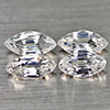 2.99 Ct. 4 Pcs. Marquise Natural Gems White Color Zircon