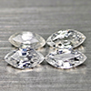 2.96 Ct. 4 Pcs. Marquise Natural Gems White Color Zircon