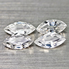 2.83 Ct. 4 Pcs. Marquise Natural Gems White Color Zircon