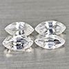 2.65 Ct. 4 Pcs. Marquise Natural Gems White Color Zircon