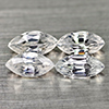 2.90 Ct. 4 Pcs. Marquise Natural Gems White Color Zircon