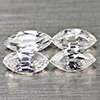 2.73 Ct. 4 Pcs. Marquise Natural Gems White Color Zircon