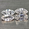 2.48 Ct. 4 Pcs. Marquise Natural Gems White Color Zircon