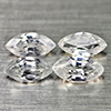 2.62 Ct. 4 Pcs. Marquise Natural Gems White Color Zircon