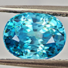 Natural Blue Zircon 2.97 Ct. Oval Shape 8.3 x 6.3 Mm Gemstone From Cambodia