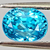 Natural Blue Zircon 2.88 Ct. Oval Shape 7.8 x 6.1 Mm Gemstone From Cambodia
