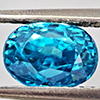 Natural Blue Zircon 2.26 Ct. Oval Shape 7.3 x 5.3 Mm Gemstone From Cambodia