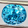 Natural Blue Zircon 2.15 Ct. Oval Shape 6.6 x 5.8 Mm Gemstone From Cambodia