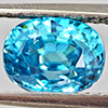 Natural Blue Zircon 2.57 Ct. Oval Shape 7.6 x 5.9 Mm Gemstone From Cambodia