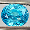 Natural Blue Zircon 3.29 Ct. Oval Shape 7.8 x 6.5 Mm Gemstone From Cambodia