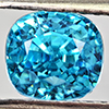 Natural Blue Zircon 2.28 Ct. Cushion Shape 6.3 x 5.8 Mm Gemstone From Cambodia