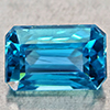 Natural Blue Zircon 2.31 Ct. Octagon Shape 6.3 x 5.8 Mm Gemstone From Cambodia