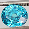 Natural Blue Zircon 2.62 Ct. Oval Shape 7.3 x 6.4 Mm Gemstone From Cambodia