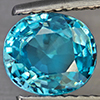 Natural Blue Zircon 1.83 Ct. Oval Shape 7.4 x 6.5 Mm Gemstone from Cambodia