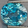 Natural Blue Zircon 2.25 Ct. Oval Shape 8 x 6.9 Mm Gemstone from Cambodia