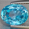 Natural Blue Zircon 3.37 Ct. Oval Shape 9.8 x 7.5 Mm Gemstone from Cambodia