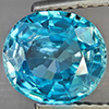 Natural Blue Zircon 2.77 Ct. Oval Shape 8.6 x 7.3 Mm Gemstone from Cambodia
