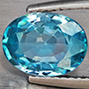 Natural Blue Zircon 2.87 Ct. Oval Shape 9.5 x 7.3 Mm Gemstone from Cambodia