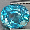 Natural Blue Zircon 2.95 Ct. Oval Shape 8.4 x 7 Mm Gemstone from Cambodia