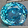 Natural Blue Zircon 2.32 Ct. Oval Shape 7.3 x 6.2 Mm Gemstone from Cambodia
