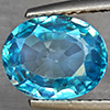 Natural Blue Zircon 2.74 Ct. Oval Shape 9 x 7.4 Mm Gemstone from Cambodia