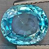 Natural Blue Zircon 2.99 Ct. Oval Shape 8.7 x 7.5 Mm Gemstone from Cambodia