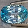 Natural Blue Zircon 2.94 Ct. Oval Shape 9.7 x 6.8 Mm Gemstone from Cambodia