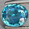 Natural Blue Zircon 2.04Ct. Oval Shape 7.4 x 6.3 Mm Gemstone from Cambodia